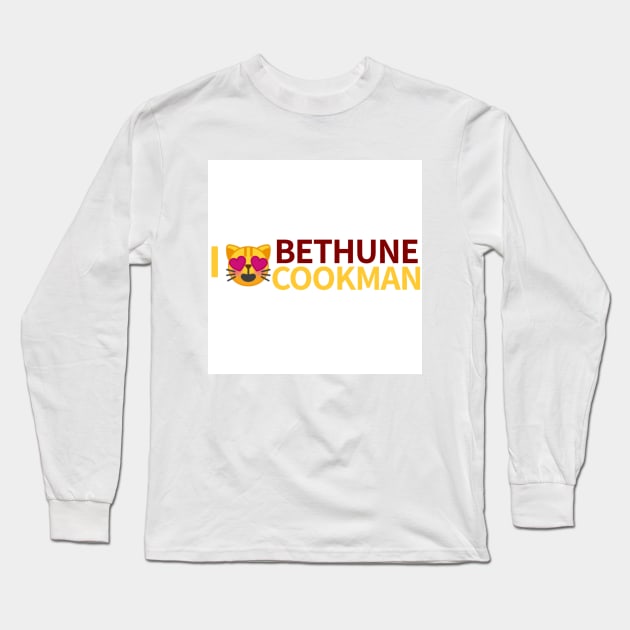 I Heart Eyes Cat Emoji Bethune Cookman Long Sleeve T-Shirt by BlackMenStuff